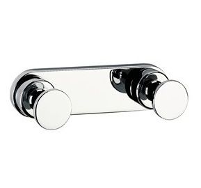 ORIGINS LIVING SONIA TECNO PROJECT CHROME BATHROOM DOUBLE ROBE HOOK, 116898